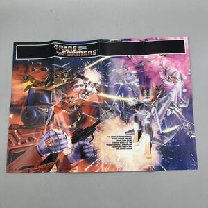 Vintage 1984 Transformers G1 Insert Catalog Poster Hasbro Autobots Decepticons